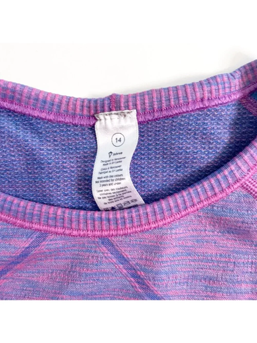 Ivivva Girls Purple Flytech Activewear Tee, Size 14